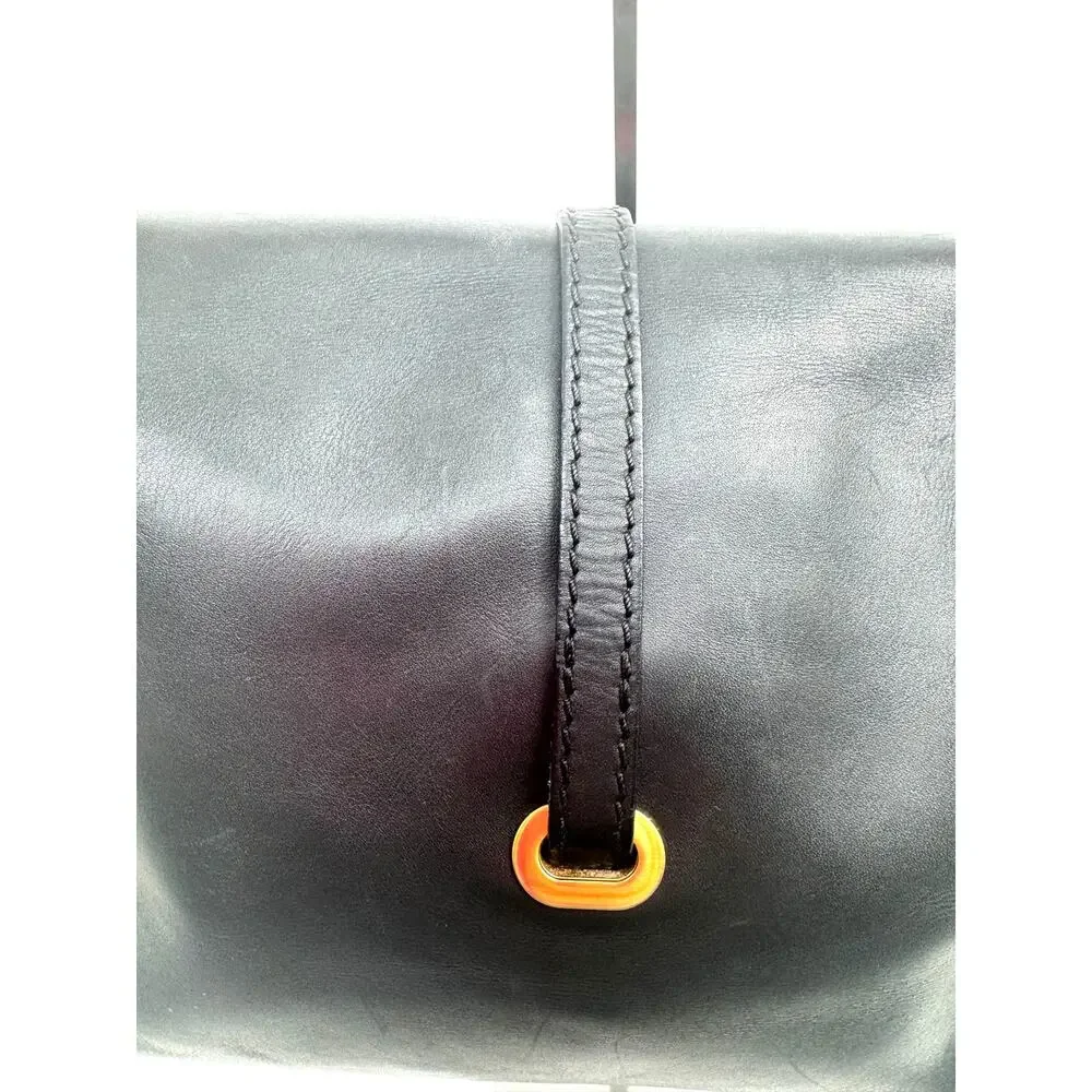 Jimmy Choo Tulita Black Leather Gold Hardware Shoulder Bag